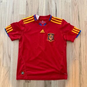 Adidas Kids Red and Yellow Soccer Jersey